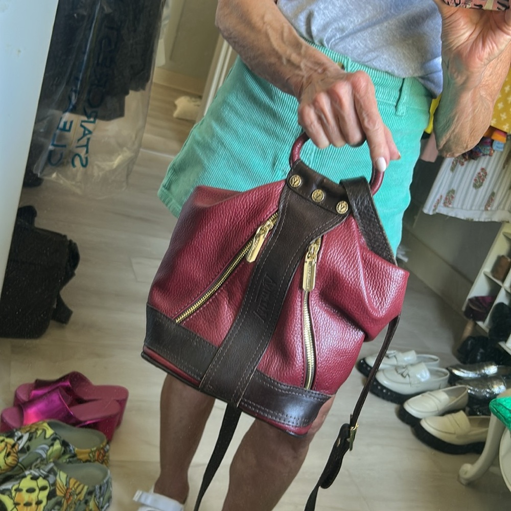 Burgundy/Wine color Valentina purse